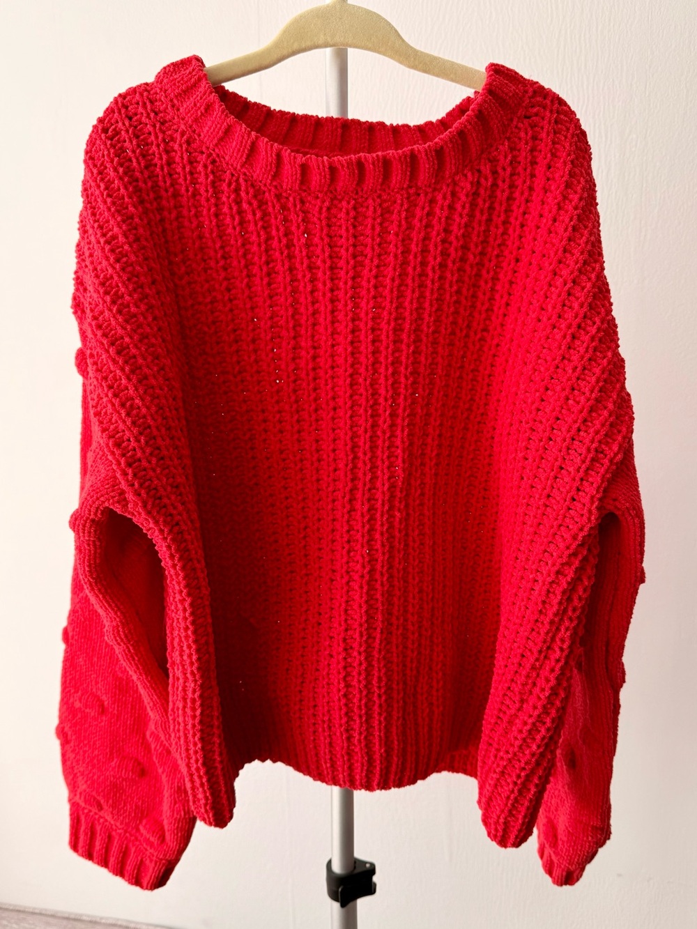 Chloe + Cyrus - Girl’s Red Chunky Knit Sweater - Size 8/9